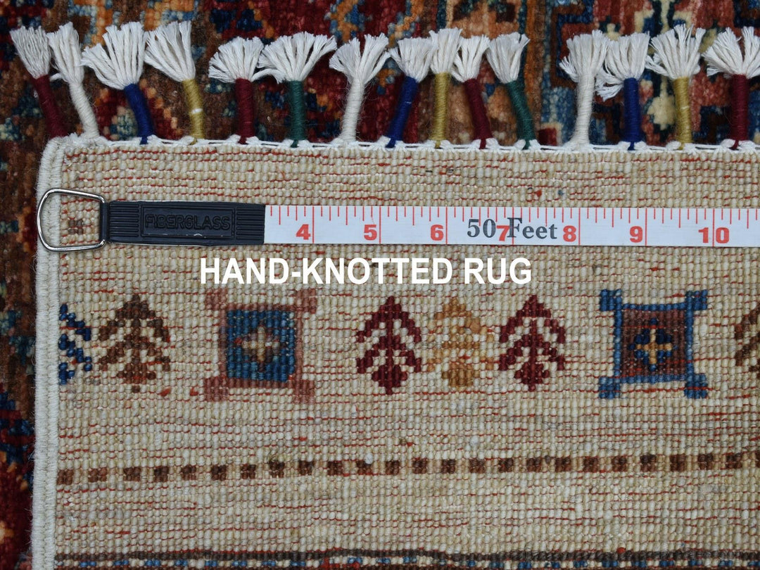 2'7" x 9'0" New Hand Knotted Ivory Wool Runner Oriental Rug - MOA10252863
