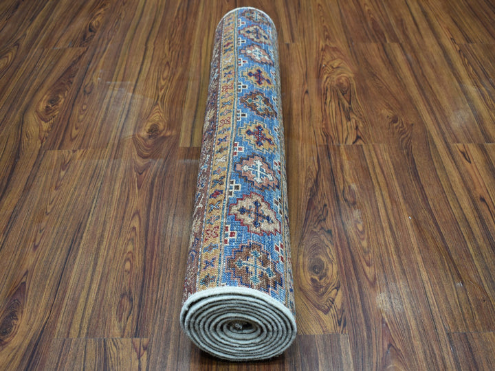 2'9" x 9'0" New Hand Knotted Red Wool Runner Oriental Rug - MOA10252865