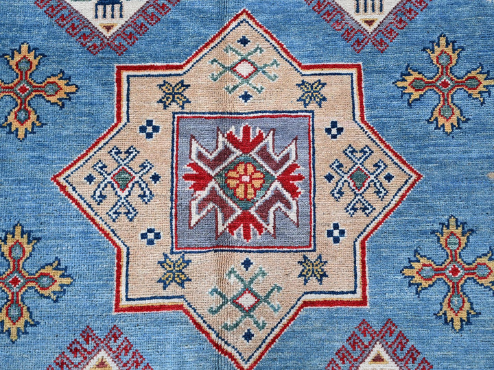 9'9" x 14'0" New Hand Knotted Blue Wool Rectangle Oriental Rug - MOA102528