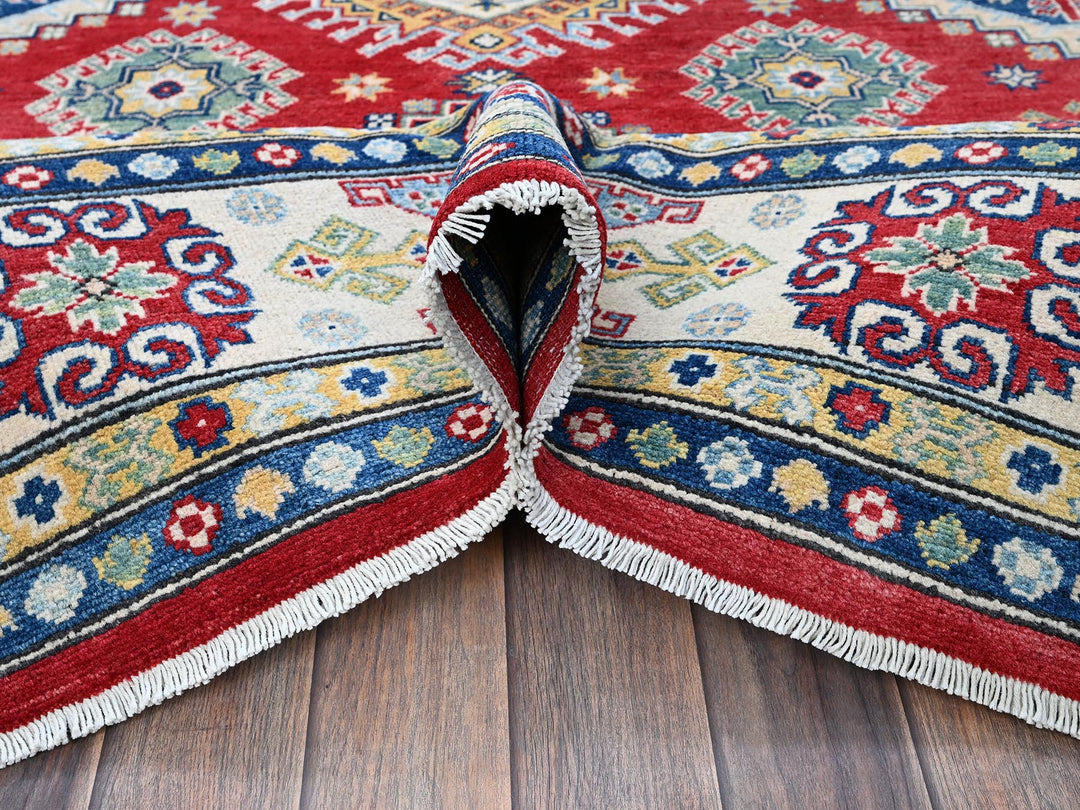 7'10" x 9'11" New Hand Knotted Red Wool Rectangle Oriental Rug - MOA102530