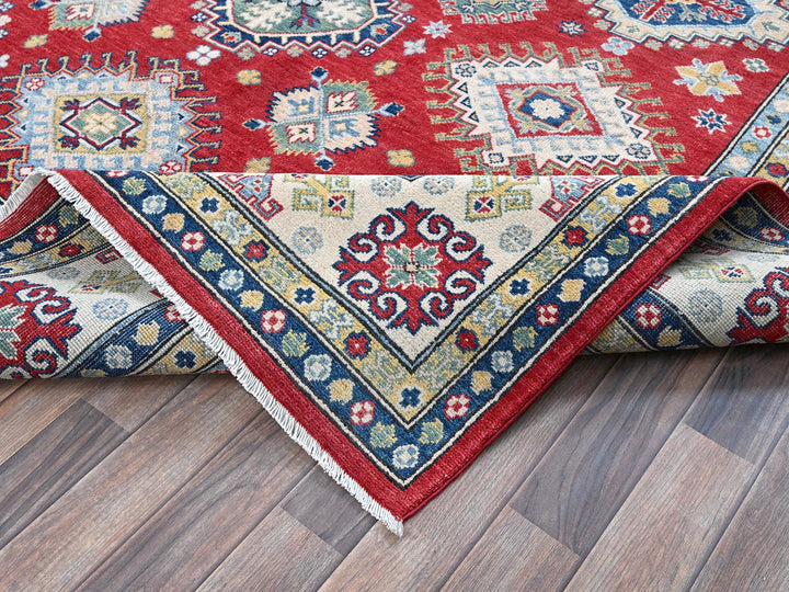 7'10" x 9'11" New Hand Knotted Red Wool Rectangle Oriental Rug - MOA102530