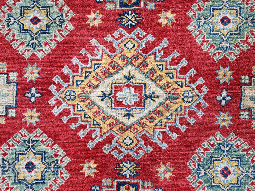 7'10" x 9'11" New Hand Knotted Red Wool Rectangle Oriental Rug - MOA102530