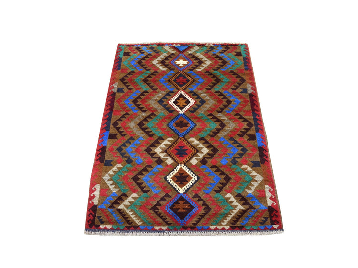 3'0" x 4'6" New Hand Knotted Multicolored Wool Rectangle Oriental Rug - MOA10253280