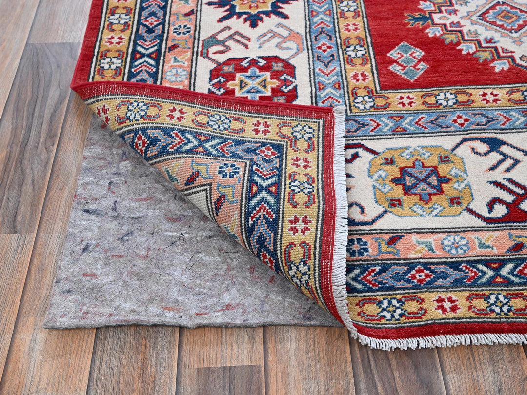 8'0" x 11'3" New Hand Knotted Red Wool Rectangle Oriental Rug - MOA102532