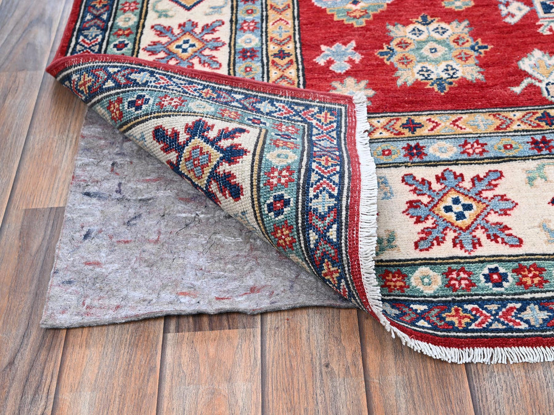 5'10" x 8'8" New Hand Knotted Red Wool Rectangle Oriental Rug - MOA102534