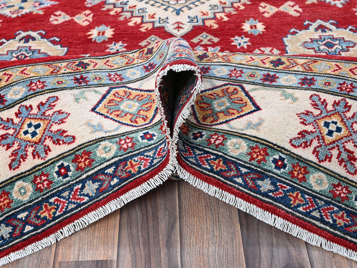 5'10" x 8'8" New Hand Knotted Red Wool Rectangle Oriental Rug - MOA102534