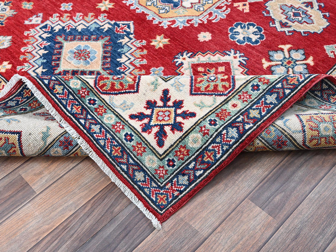5'10" x 8'8" New Hand Knotted Red Wool Rectangle Oriental Rug - MOA102534