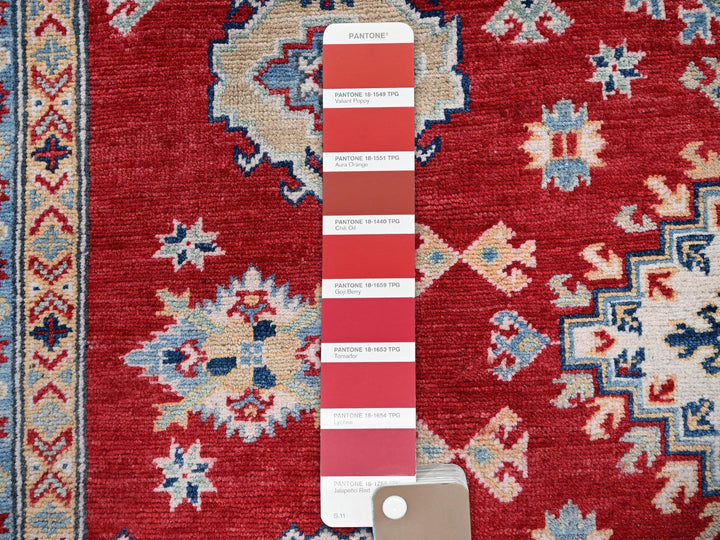 5'10" x 8'8" New Hand Knotted Red Wool Rectangle Oriental Rug - MOA102534