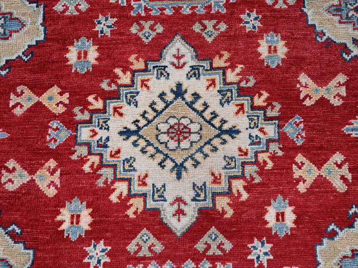 5'10" x 8'8" New Hand Knotted Red Wool Rectangle Oriental Rug - MOA102534