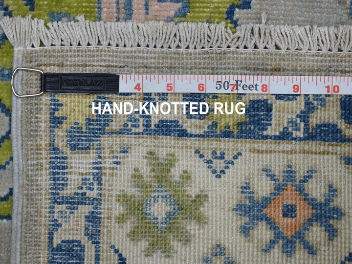 3'10" x 5'5" New Hand Knotted Grey Wool Rectangle Oriental Rug - MOA10253515