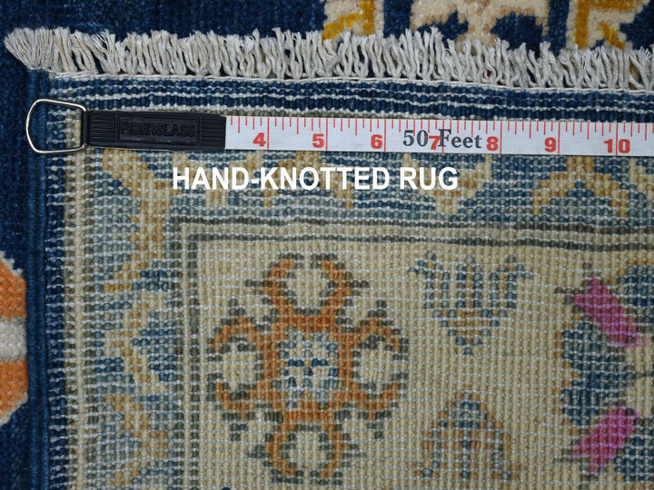 3'1" x 5'0" New Hand Knotted Blue Wool Rectangle Oriental Rug - MOA10253539