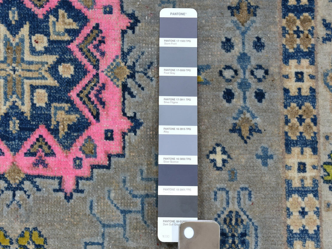 3'3" x 5'0" New Hand Knotted Grey Wool Rectangle Oriental Rug - MOA10253540