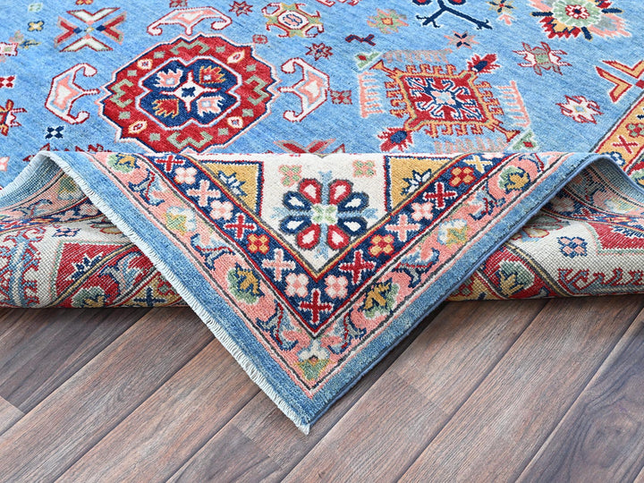 6'2" x 8'7" New Hand Knotted Blue Wool Rectangle Oriental Rug - MOA102535