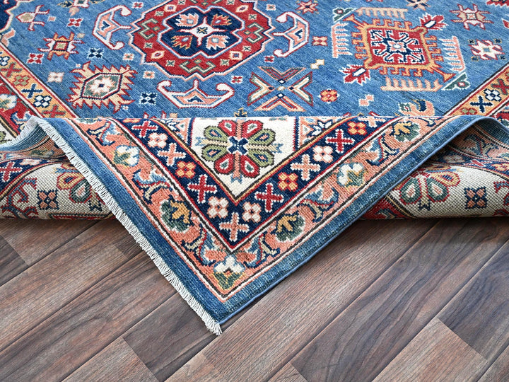 5'11" x 8'9" New Hand Knotted Blue Wool Rectangle Oriental Rug - MOA102536