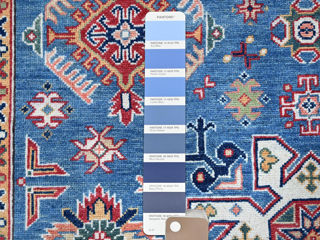 5'11" x 8'9" New Hand Knotted Blue Wool Rectangle Oriental Rug - MOA102536