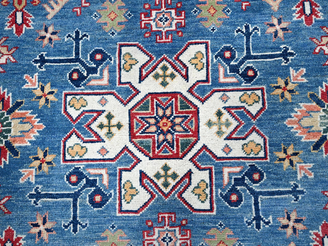5'11" x 8'9" New Hand Knotted Blue Wool Rectangle Oriental Rug - MOA102536