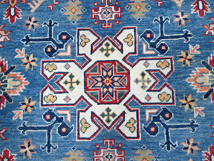 5'11" x 8'9" New Hand Knotted Blue Wool Rectangle Oriental Rug - MOA102536