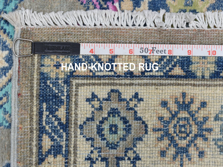 3'10" x 5'9" New Hand Knotted Grey Wool Rectangle Oriental Rug - MOA10253808