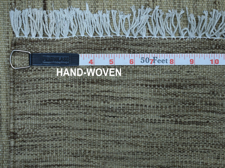 2'4" x 6'4" New Hand Woven Grey Wool Runner Oriental Rug - MOA10253856
