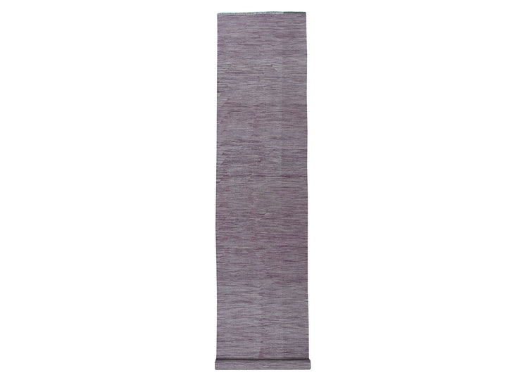 2'8" x 16'0" New Hand Woven Purple Wool Runner Oriental Rug - MOA10254253