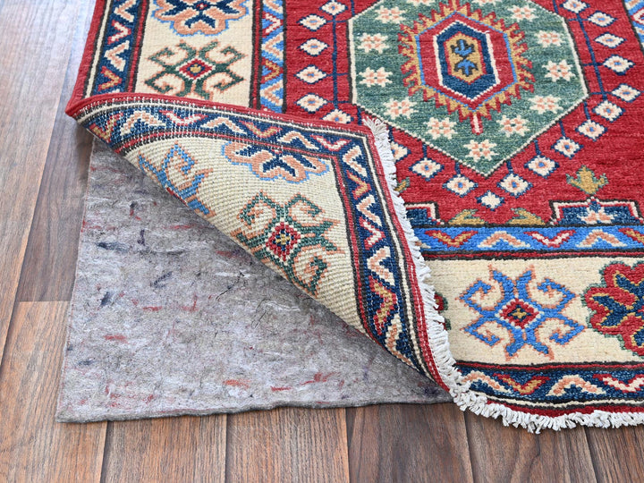 2'9" x 13'1" New Hand Knotted Red Wool Runner Oriental Rug - MOA102542