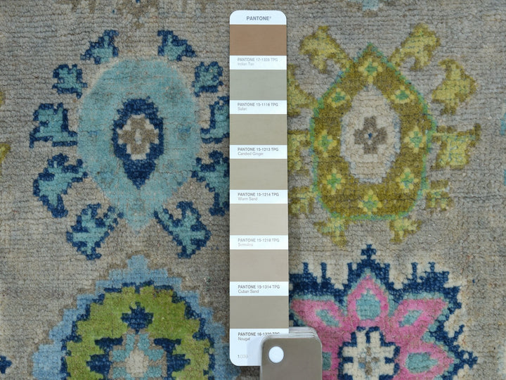 5'0" x 6'4" New Hand Knotted Grey Wool Rectangle Oriental Rug - MOA10254323