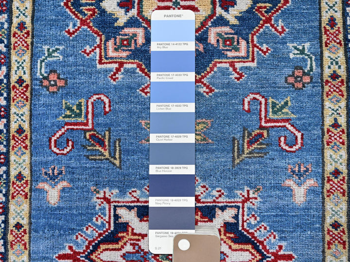 2'10" x 15'11" New Hand Knotted Blue Wool Runner Oriental Rug - MOA102544