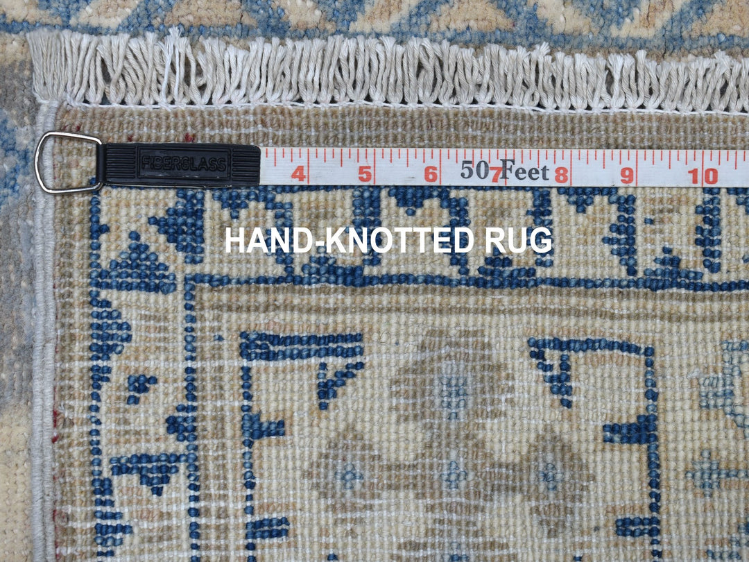 2'6" x 9'4" New Hand Knotted Grey Wool Runner Oriental Rug - MOA10254612