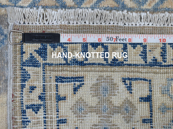 2'6" x 9'4" New Hand Knotted Grey Wool Runner Oriental Rug - MOA10254612