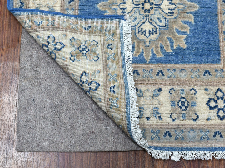 2'6" x 9'7" New Hand Knotted Blue Wool Runner Oriental Rug - MOA10254621
