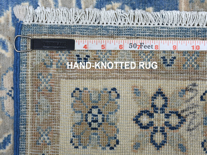 2'6" x 9'7" New Hand Knotted Blue Wool Runner Oriental Rug - MOA10254621