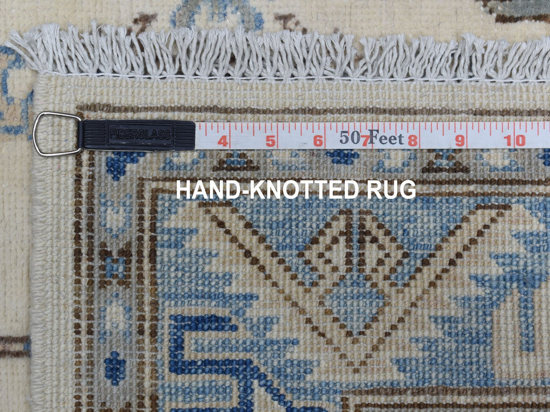 2'9" x 9'7" New Hand Knotted Ivory Wool Runner Oriental Rug - MOA10254660