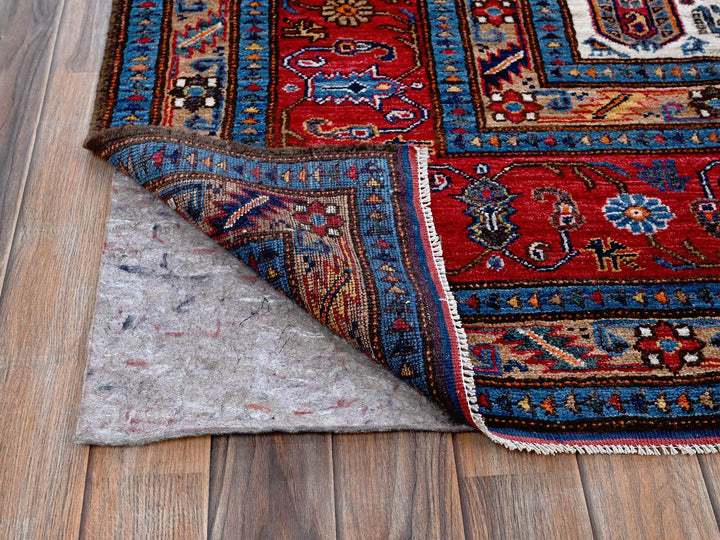 9'1" x 12'3" New Hand Knotted Red Wool Rectangle Oriental Rug - MOA102546