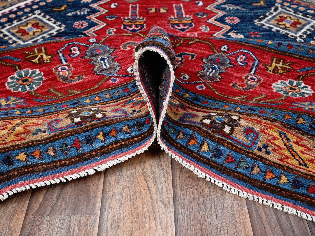 9'1" x 12'3" New Hand Knotted Red Wool Rectangle Oriental Rug - MOA102546