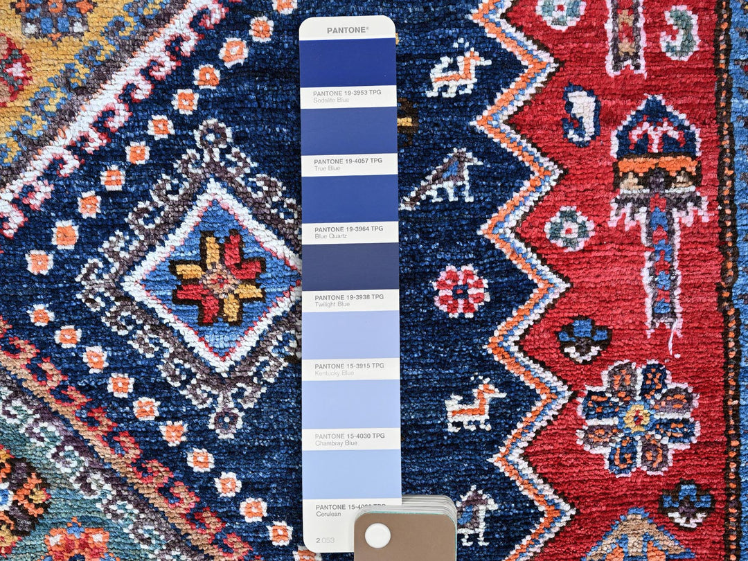 9'1" x 12'3" New Hand Knotted Red Wool Rectangle Oriental Rug - MOA102546