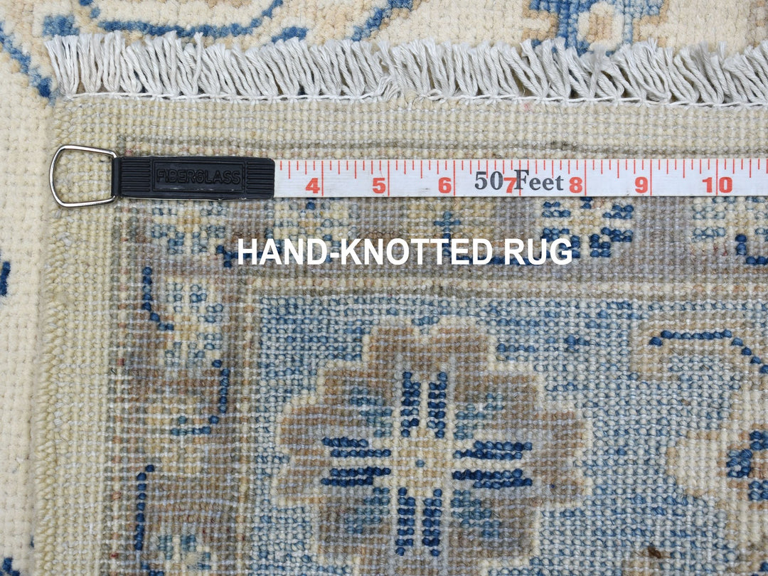 4'0" x 5'9" New Hand Knotted Ivory Wool Rectangle Oriental Rug - MOA10254784