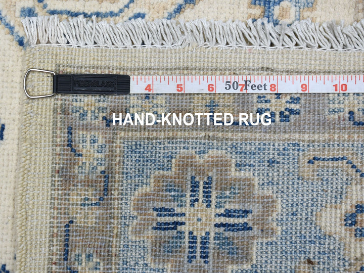 4'0" x 5'9" New Hand Knotted Ivory Wool Rectangle Oriental Rug - MOA10254784