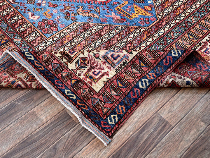 9'5" x 12'1" New Hand Knotted Blue Wool Rectangle Oriental Rug - MOA102547
