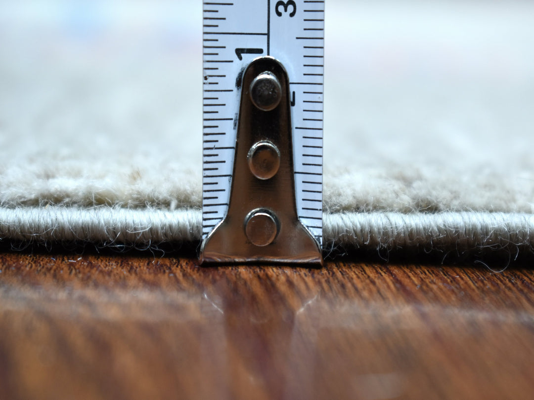 4'0" x 6'0" New Hand Knotted Grey Wool Rectangle Oriental Rug - MOA10254827