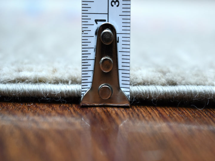 4'0" x 6'0" New Hand Knotted Grey Wool Rectangle Oriental Rug - MOA10254827