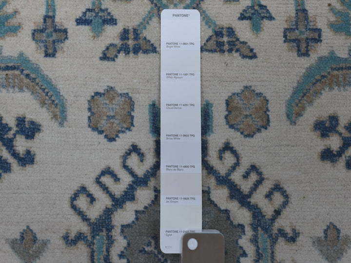 2'6" x 9'6" New Hand Knotted Ivory Wool Runner Oriental Rug - MOA10254862