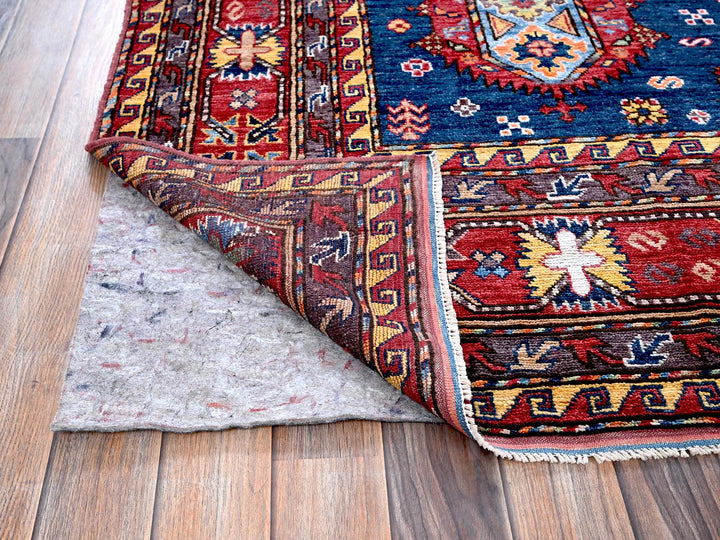 8'5" x 9'8" New Hand Knotted Blue Wool Rectangle Oriental Rug - MOA102553