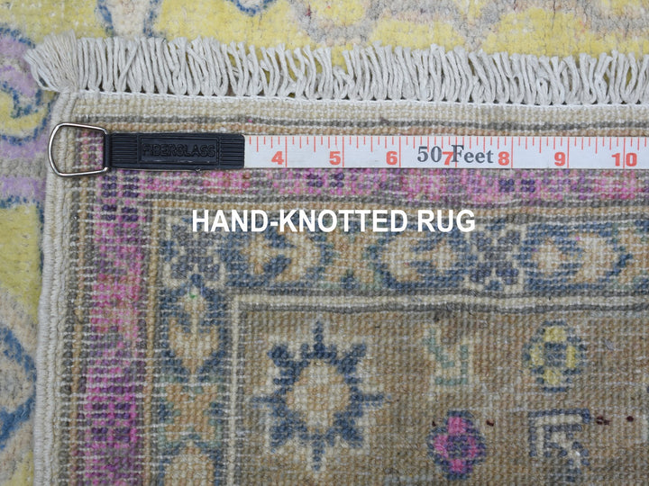 3'3" x 4'8" New Hand Knotted Yellow Wool Rectangle Oriental Rug - MOA10255407