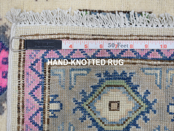 3'1" x 4'9" New Hand Knotted Ivory Wool Rectangle Oriental Rug - MOA10255410