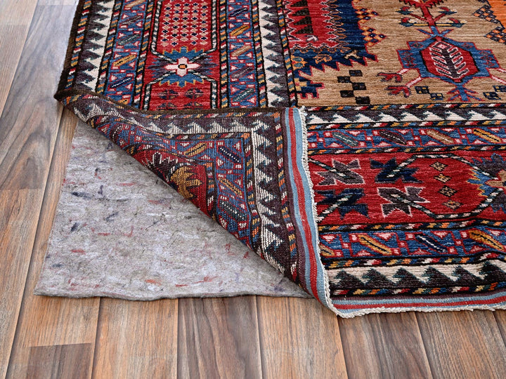 8'1" x 9'7" New Hand Knotted Beige Wool Rectangle Oriental Rug - MOA102554