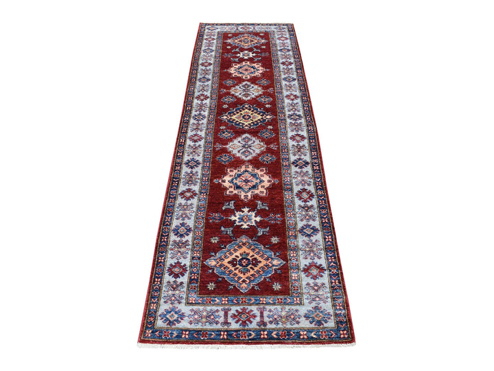 2'7" x 8'6" New Hand Knotted Red Wool Runner Oriental Rug - MOA10255536