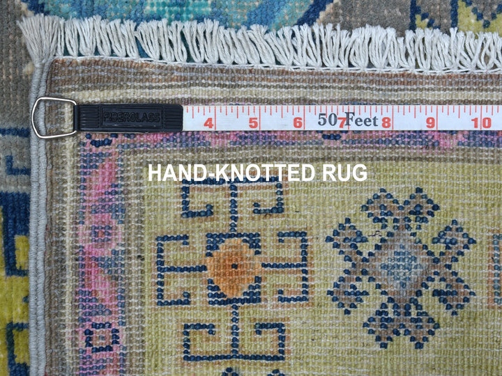 3'2" x 4'9" New Hand Knotted Grey Wool Rectangle Oriental Rug - MOA10255545