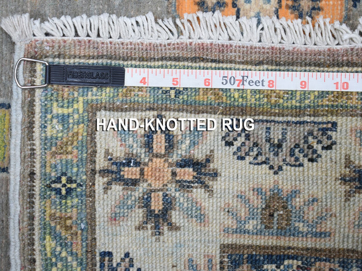 3'3" x 5'0" New Hand Knotted Grey Wool Rectangle Oriental Rug - MOA10255555