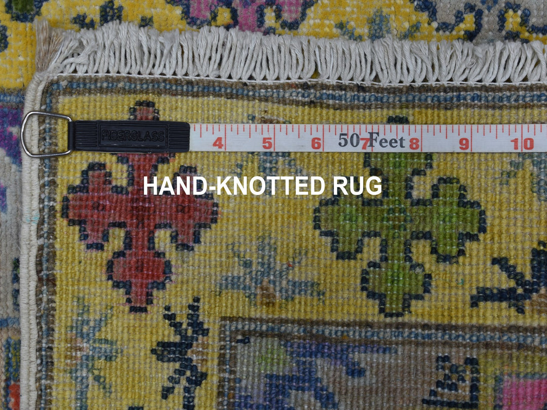 1'10" x 2'9" New Hand Knotted Grey Wool Rectangle Oriental Rug - MOA10255596