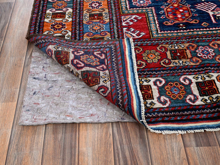 8'4" x 9'6" New Hand Knotted Blue Wool Rectangle Oriental Rug - MOA102555